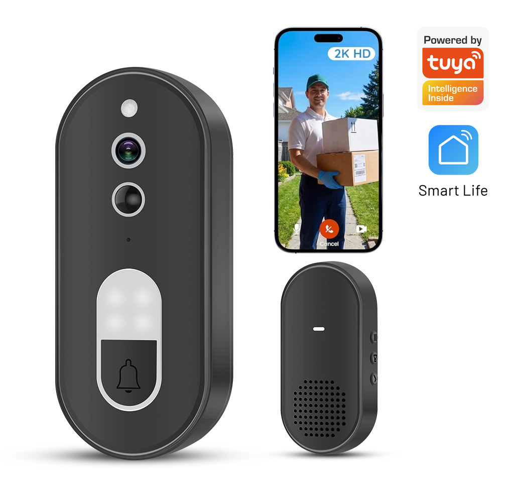 Home Security Bell - Tuya 1080P HD Bezprzewodowy Wideodomofon WiFi