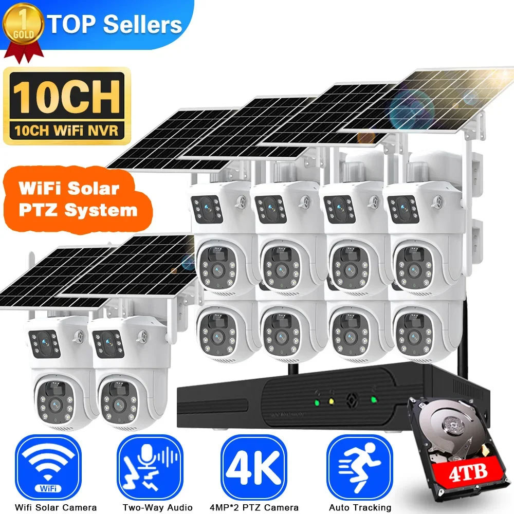 Home Security Wifi Camera - 4K 8MP podwójny obiektyw System kamer