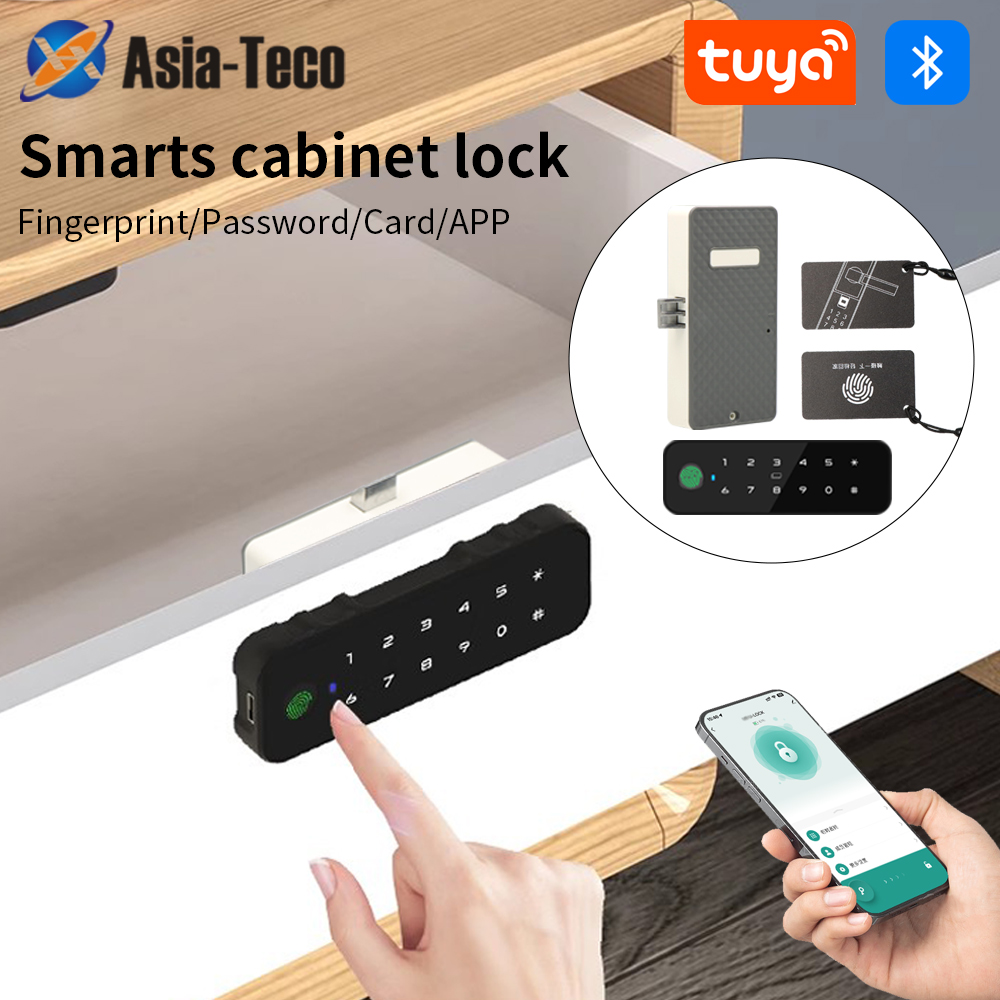 Home Security Door Lock - Tuya Bluetooth Inteligentna drewniana szafka Blokada