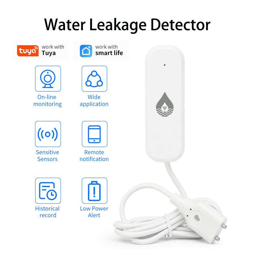 Home Security And Monitoring - Czujnik alarmowy wycieku wody YFK WiFi/Zigbee,