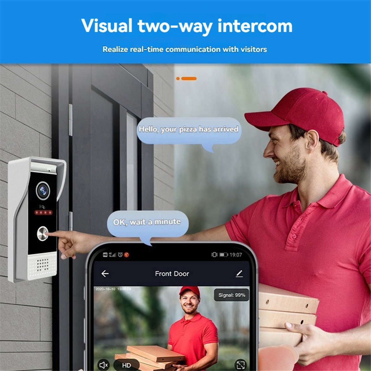 Home Security Uk - [T28C] System wideodomofonowy TUYA Wifi z