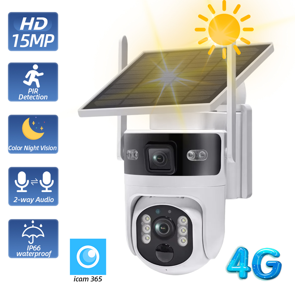 Home Yard Security Cameras - Bezprzewodowa zewnętrzna kamera bezpieczeństwa PTZ zasilana