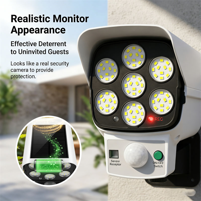 Home Yard Security Cameras - Kamera atrapa zasilana energią słoneczną z