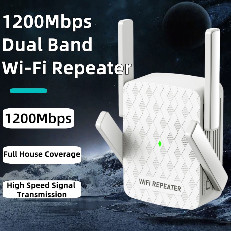 Home Security Wireless - Wzmacniacz sygnału WiFi 1200Mbps, repeater/router WiFi,