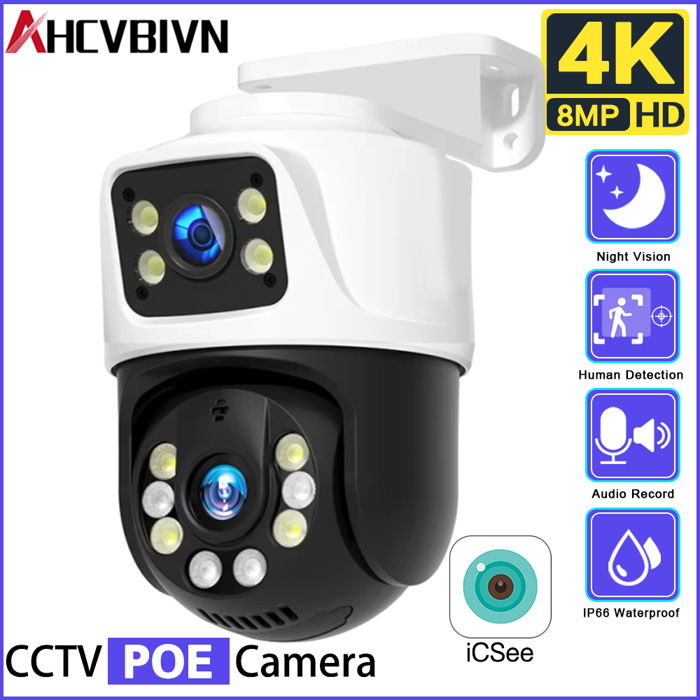 Home Yard Security Cameras - Zewnętrzna kamera bezpieczeństwa 8MP POE PTZ