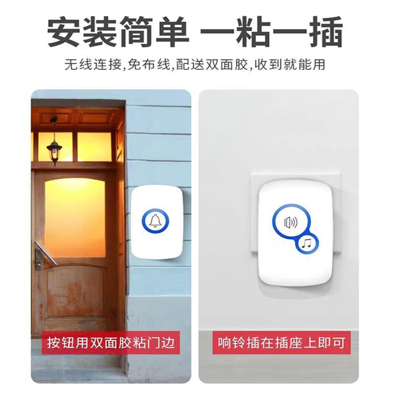 Home Security Bell - Dzwonek bezprzewodowy z 32 melamami, alarm,