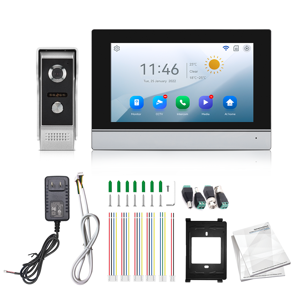Home Security Ultimate - 7-calowy ekran IPS, 2MP, zdalne sterowanie