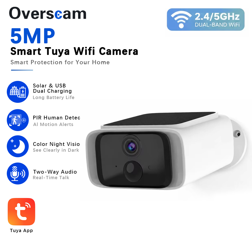 Home Security Ultimate - Kamera bezpieczeństwa Tuya 5MP zasilana energią