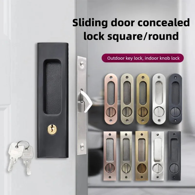 Home Security Door Lock - Wytrzymały czarny zamek hakowy do drzwi