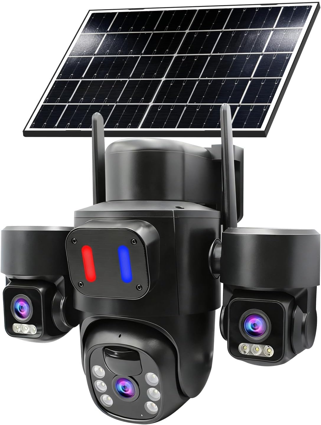 Home Yard Security Cameras - Zewnętrzna kamera solarna z potrójnym obiektywem