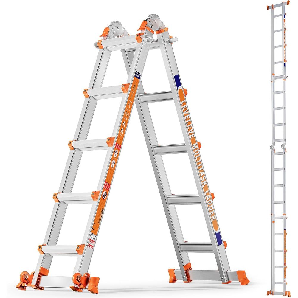 Home Security Bars - Drabina 5-stopniowa, drabina rozkładana 17T z