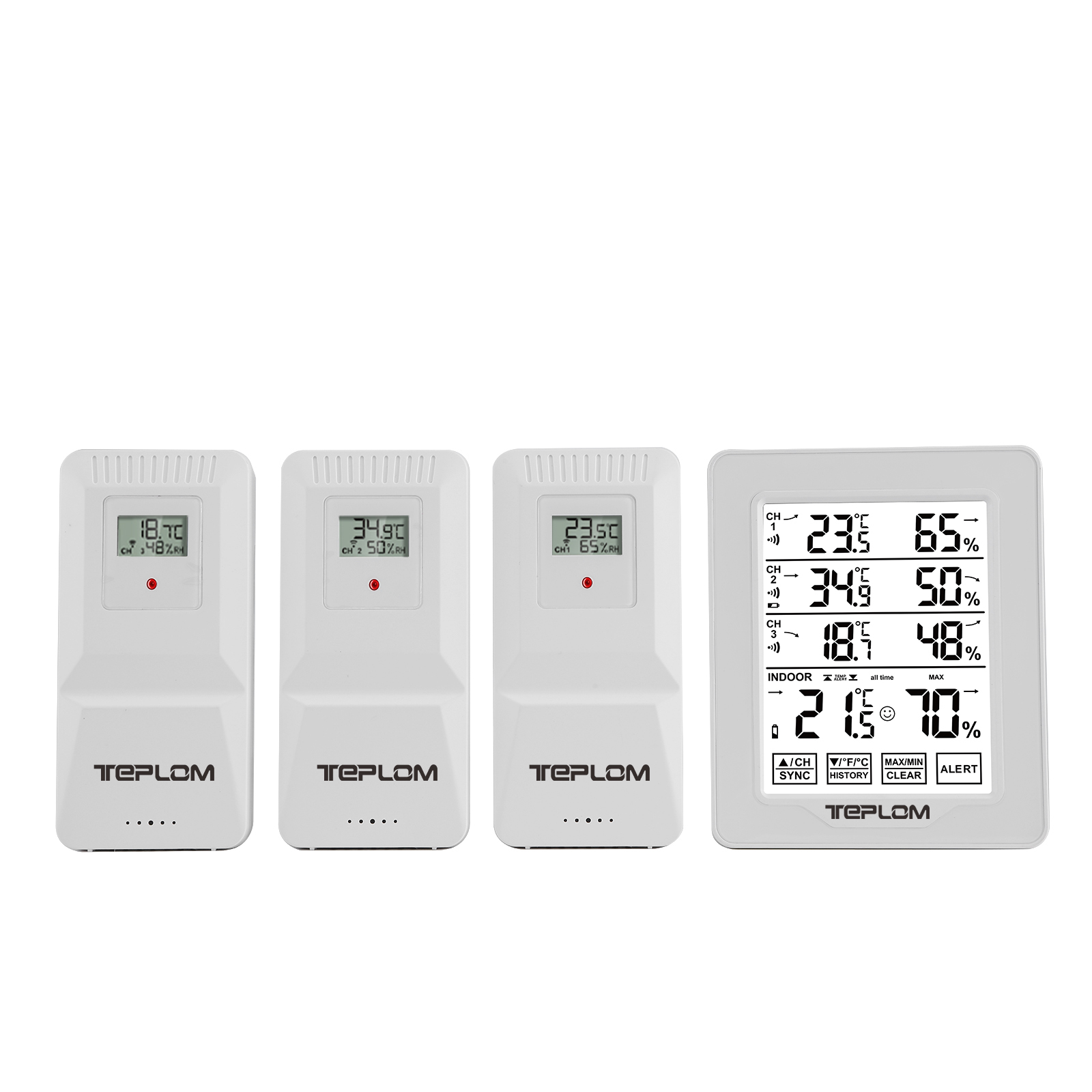 Home Security Wireless - Bezprzewodowy termometr i higrometr cyfrowy 3-w-1