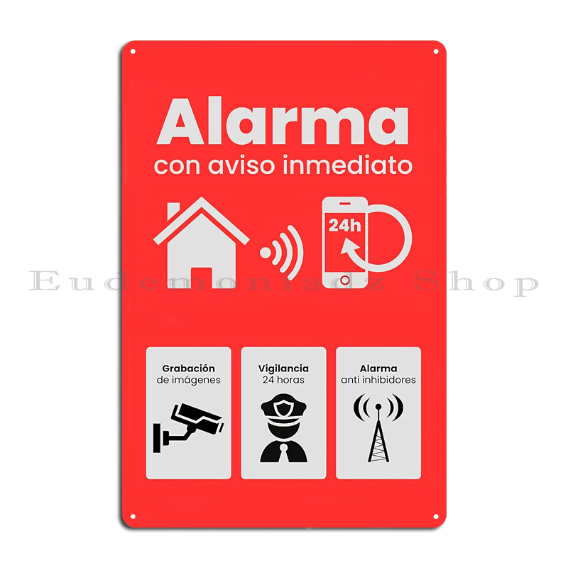 Retro Metalowy Znak Alarmowy 2 – Home Security Systems recenzja i cena
