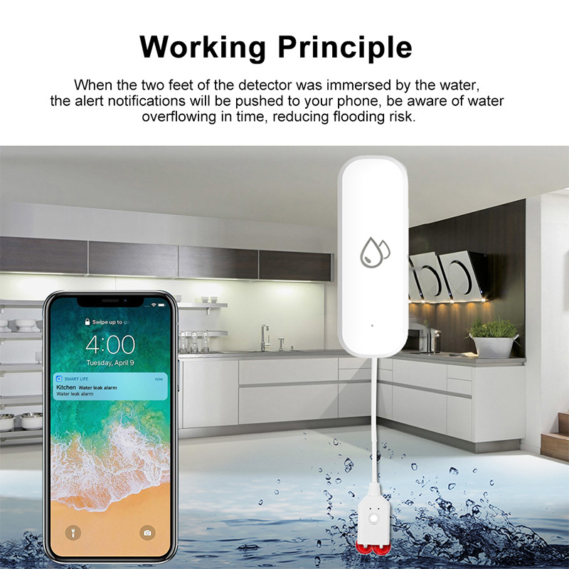 Czujnik wycieku wody Tuya WiFi – Home Security And Monitoring recenzja i cena