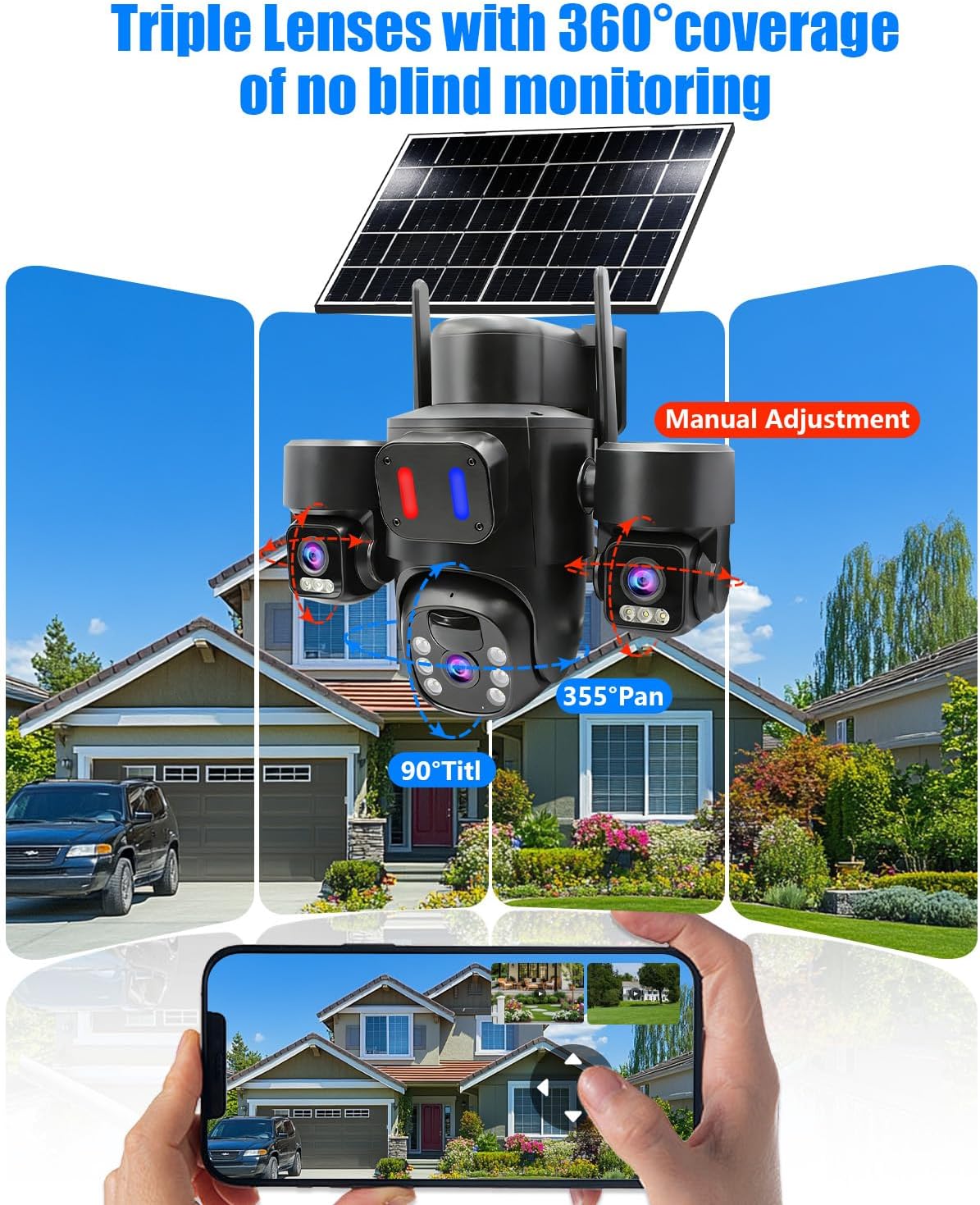 Zewnętrzna kamera solarna z po – Home Yard Security Cameras recenzja i cena